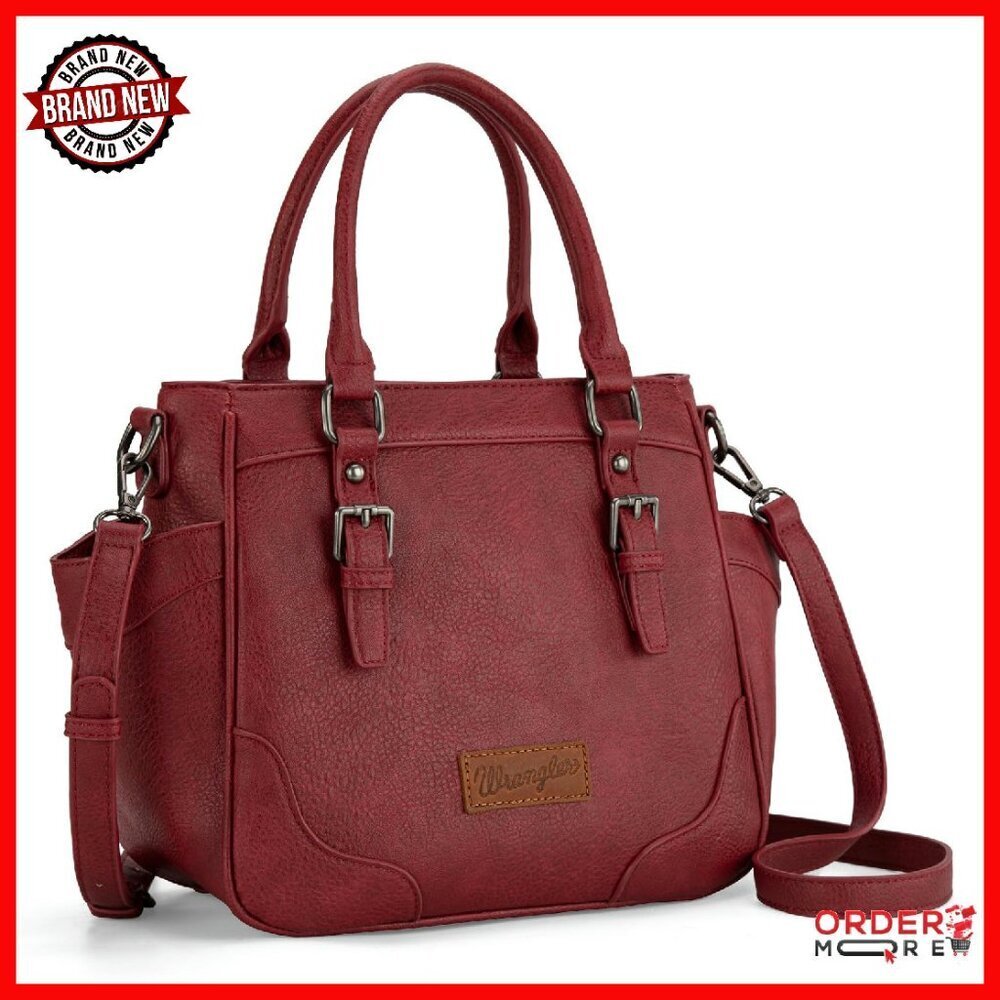 Medium Vegan Leather Crossbody Tote with Detachable Strap & Pockets